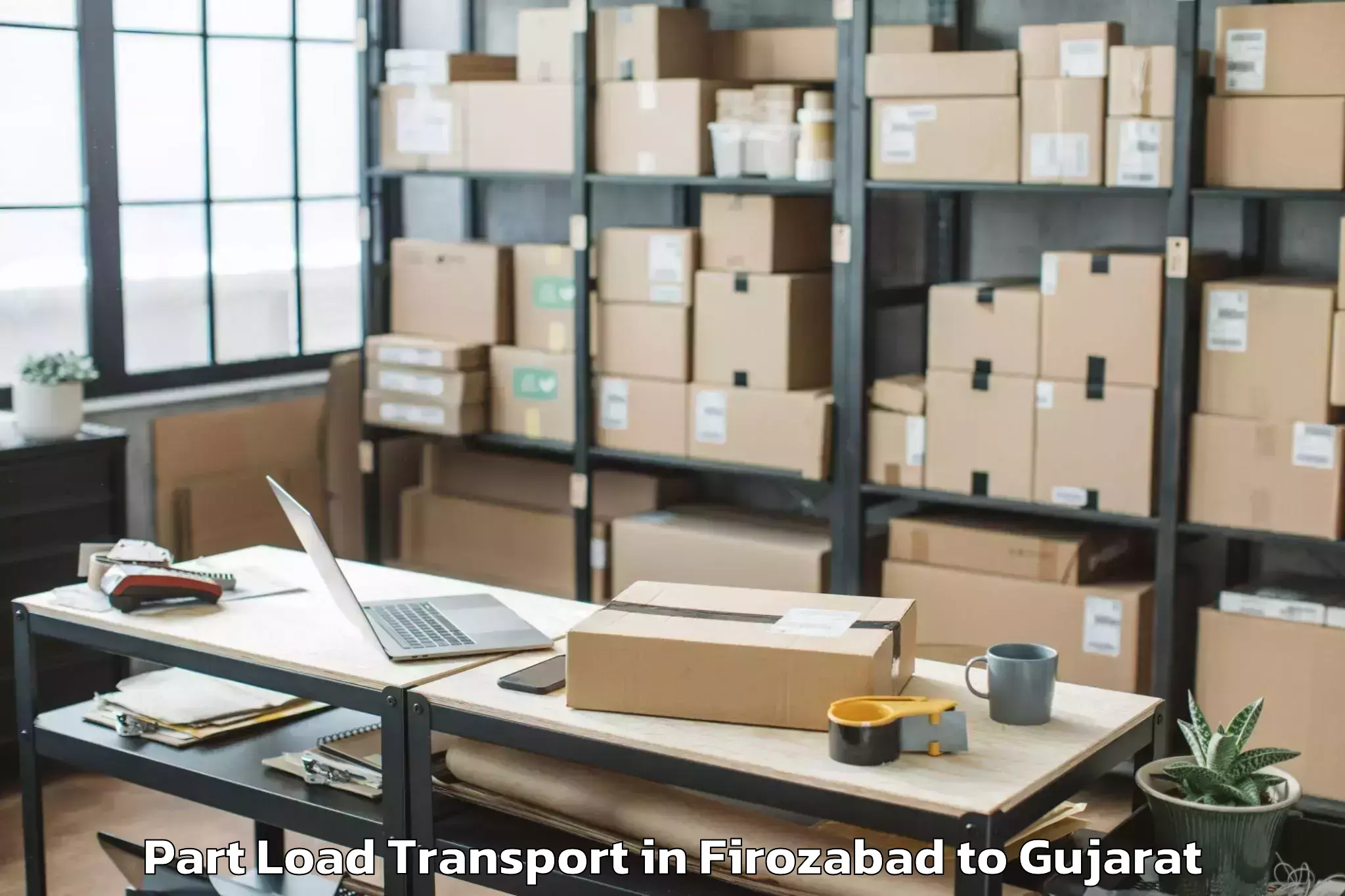 Hassle-Free Firozabad to Valabhipur Part Load Transport